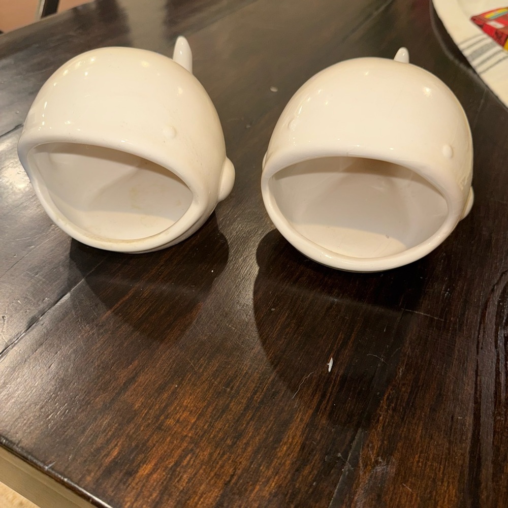 White Ceramic Whale Soap Holders